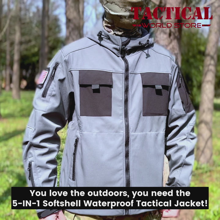 5-IN-1 Softshell Waterproof All Terrain Tactical Jacket