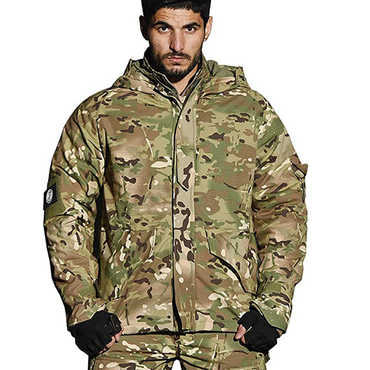 Tactical Jacket Coat Military Fleece Hooded