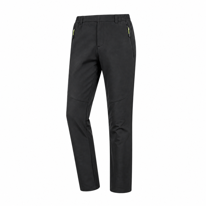 Men's fleece-lined hiking pants in Black
