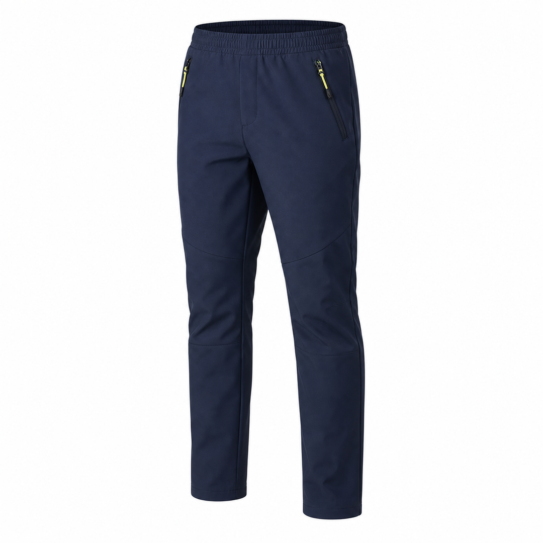 Men's fleece-lined hiking pants in Navy
