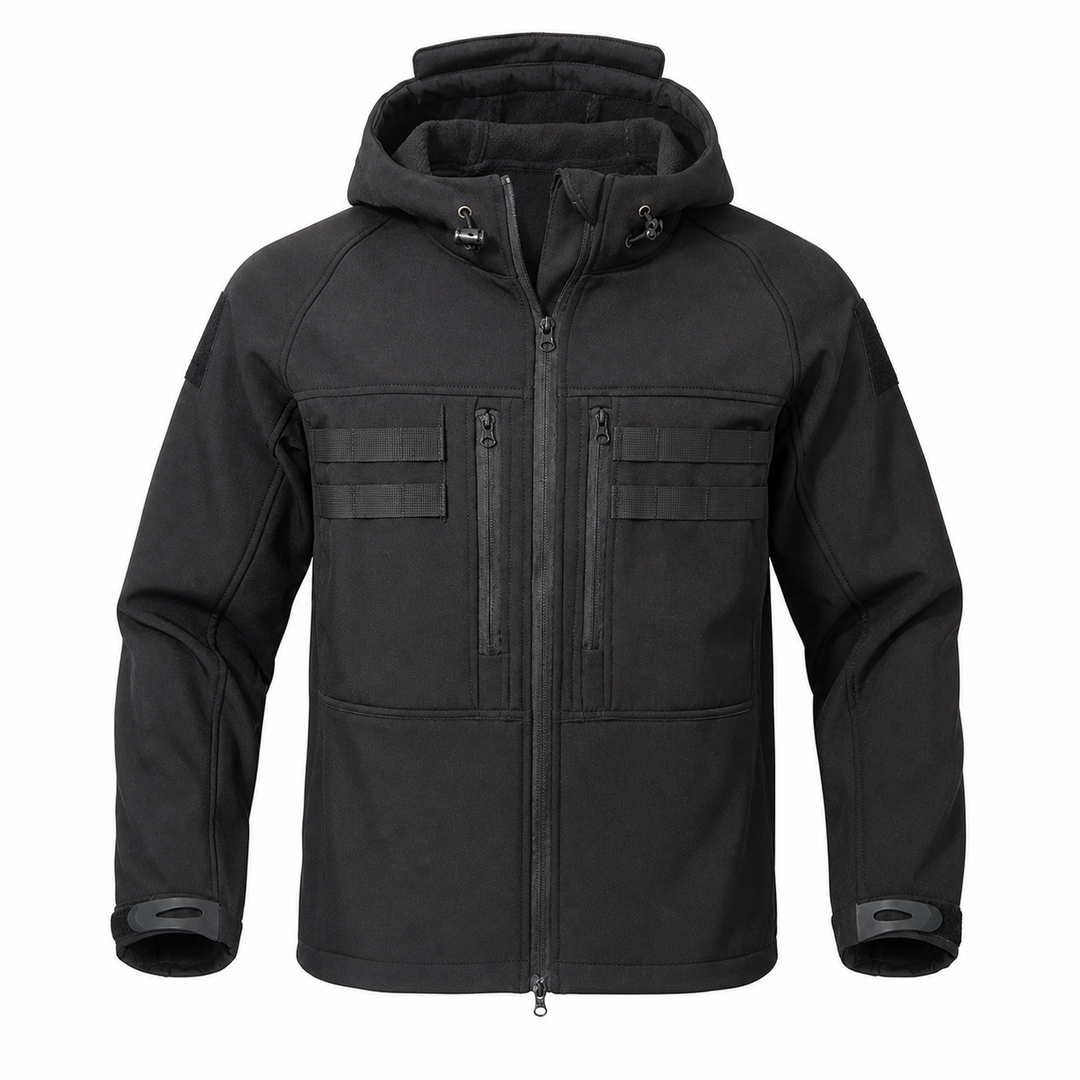 TWS Men’s Fleece-Lined Softshell Jacket – Windproof Hooded Outdoor Tactical Coat