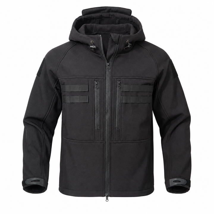 TWS Men’s Fleece-Lined Softshell Jacket – Windproof Hooded Outdoor Tactical Coat