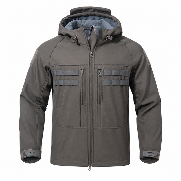 TWS Men’s Fleece-Lined Softshell Jacket – Windproof Hooded Outdoor Tactical Coat