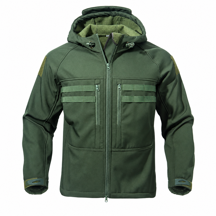 TWS Men’s Fleece-Lined Softshell Jacket – Windproof Hooded Outdoor Tactical Coat