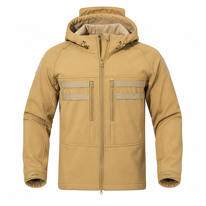 TWS Men’s Fleece-Lined Softshell Jacket – Windproof Hooded Outdoor Tactical Coat