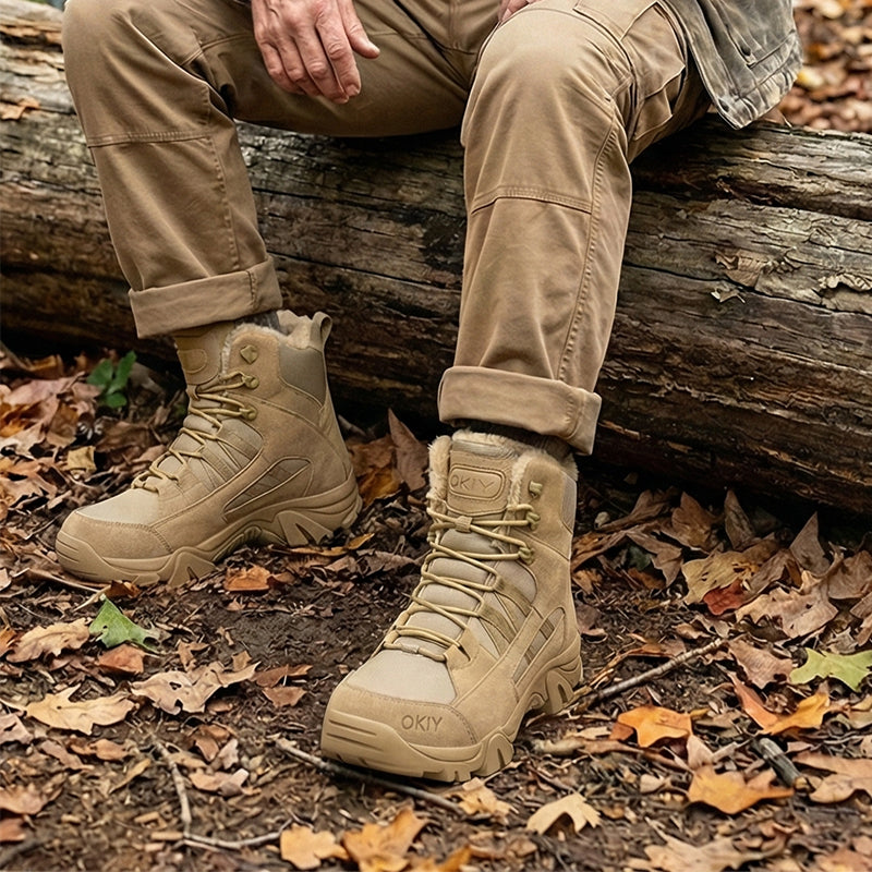 Men's High Top Cold-Weather Insulated Tactical Outdoor Boots