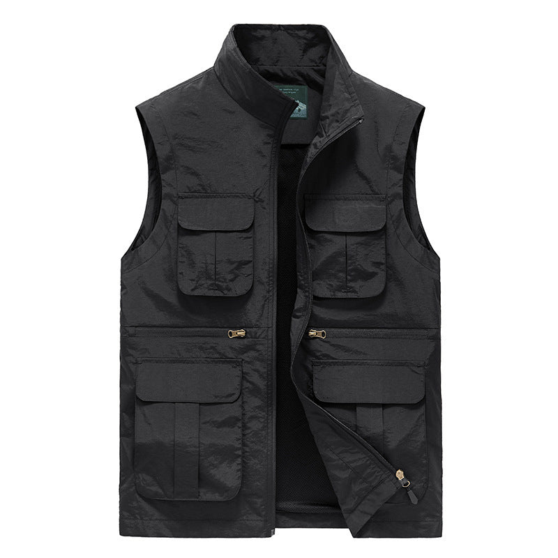 Men's Lightweight Travel Work Vest - Comfortable & Functional