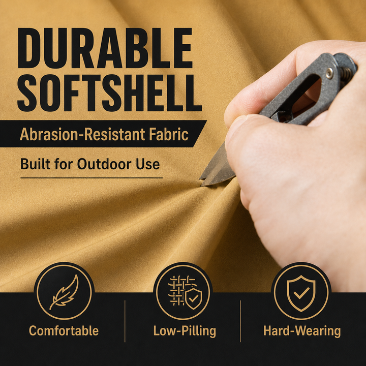 TWS Men’s Fleece-Lined Softshell Jacket – Windproof Hooded Outdoor Tactical Coat