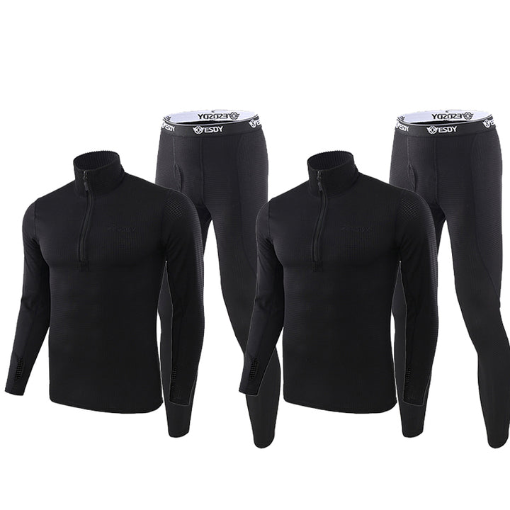 Men's Warm Fleece Underwear Tactical Sports Shapewear Set