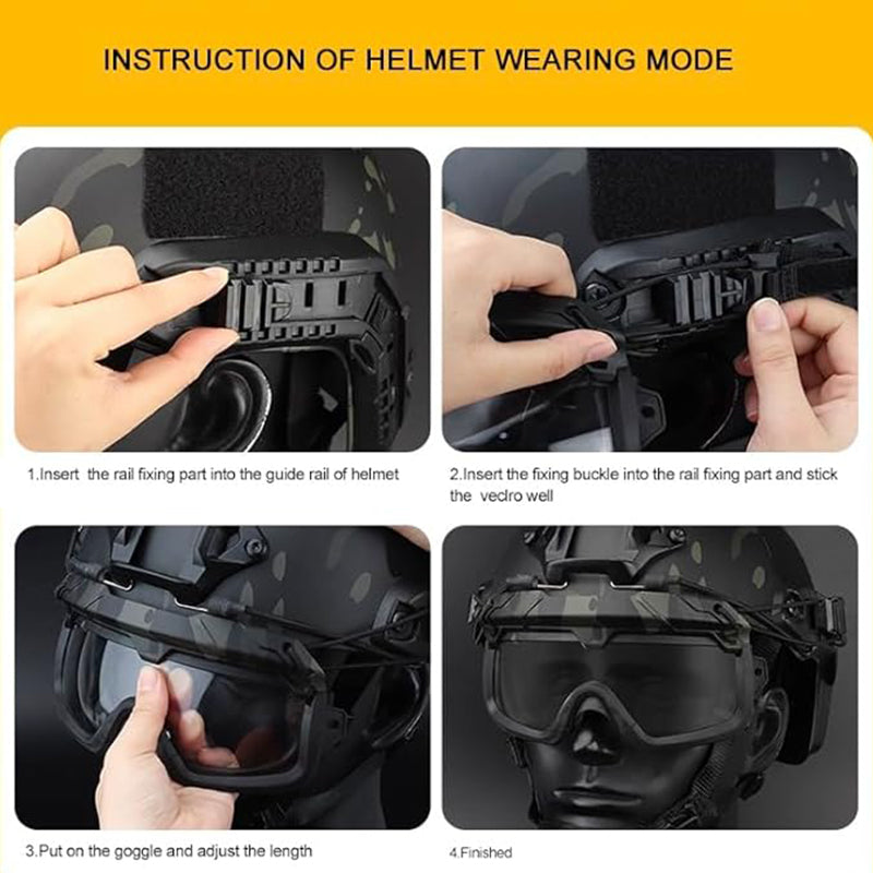 TWS Anti Fog Tactical 2 Modes Protection Goggles & Glasses
