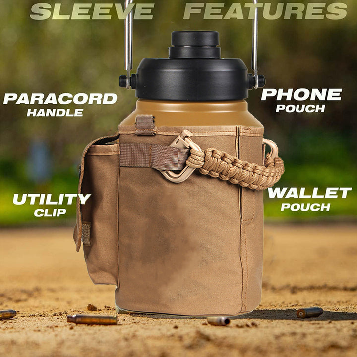 64oz Portable Cold & Hot Stainless Steel Tactical & Sports Water Bottle