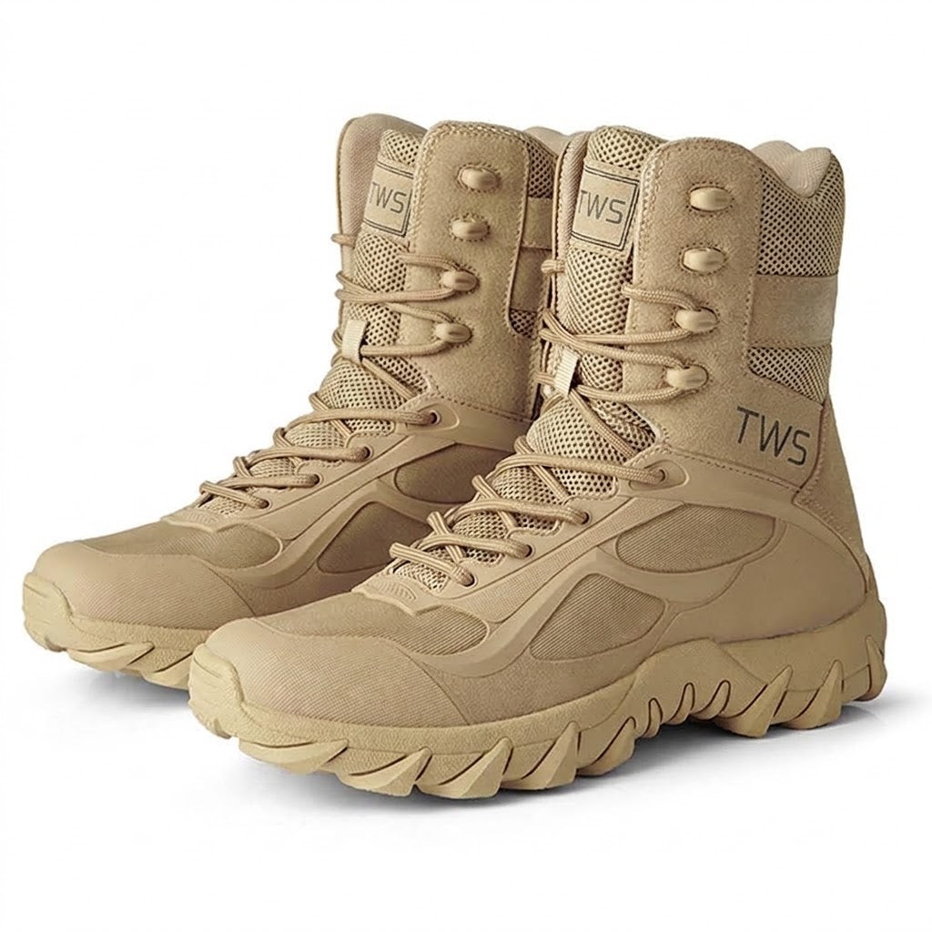 TWS Men’s High-Top Tactical Lightweight Outdoor Combat Boots