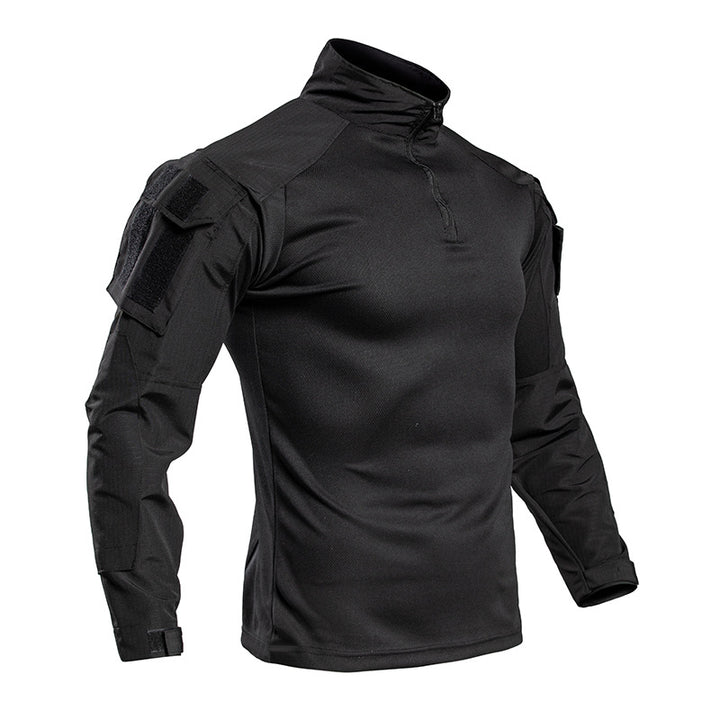 Men's Tactical Combat Shirt – Quarter Zip Training Shirt with Sleeve Pocket