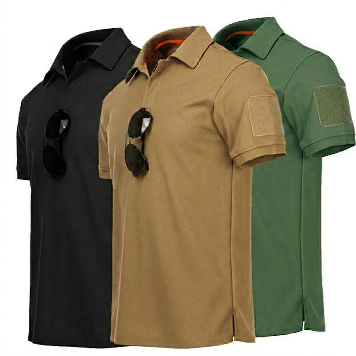 3pack Tactical Men’s Quick-Dry Wear-resistant T-Shirts Polo for Summer