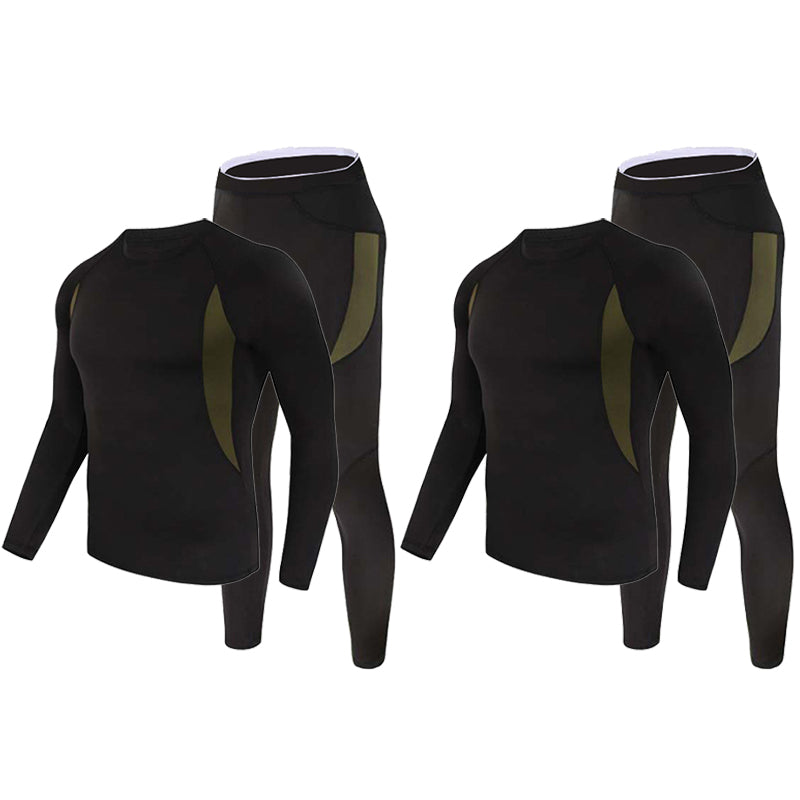 Men's Stretch Thermal Underwear Tactical Sports Shapewear Set