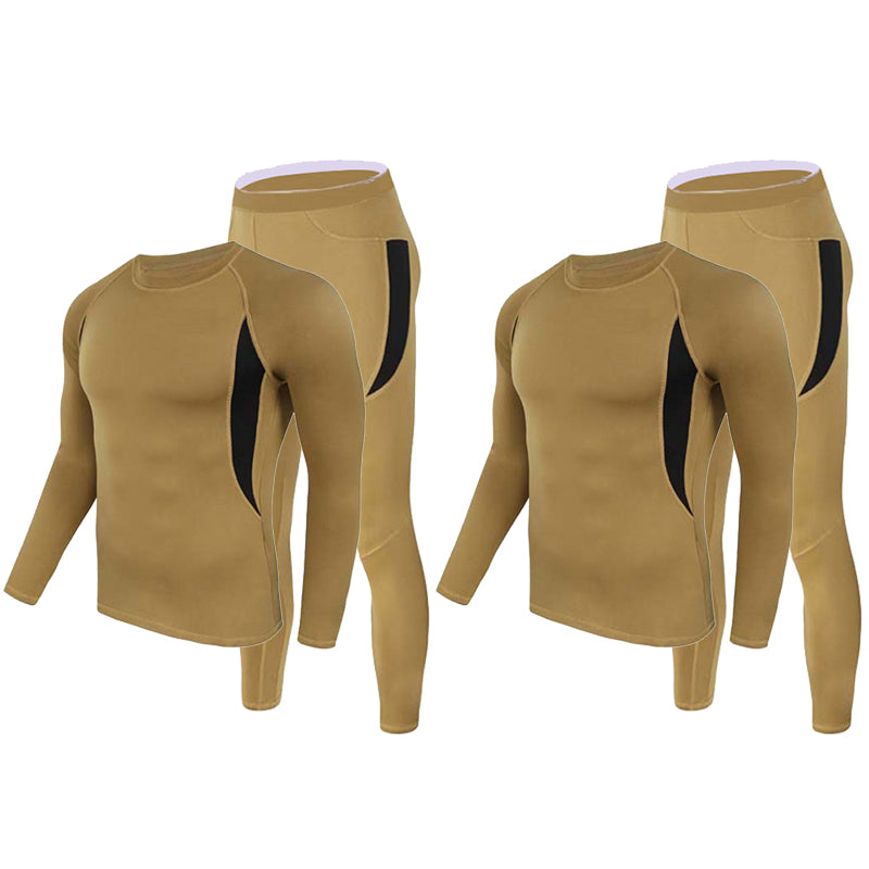 Men's Stretch Thermal Underwear Tactical Sports Shapewear Set