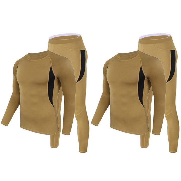 Men's Stretch Thermal Underwear Tactical Sports Shapewear Set