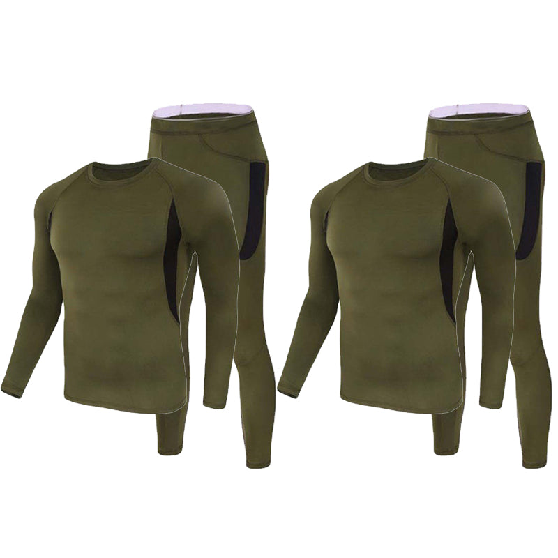 Men's Stretch Thermal Underwear Tactical Sports Shapewear Set