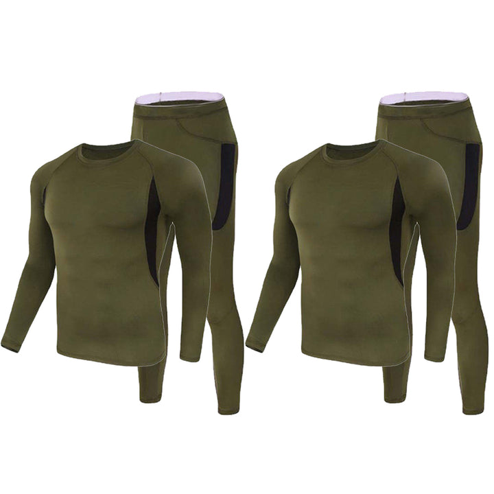 Men's Stretch Thermal Underwear Tactical Sports Shapewear Set