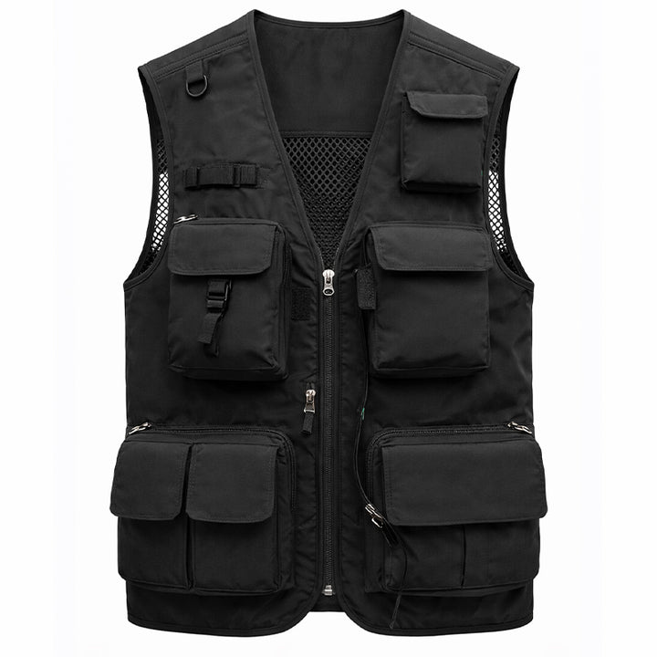 Men’s Lightweight Utility Vest – 16-Pocket Fishing, Photography & Travel Vest with Mesh Back