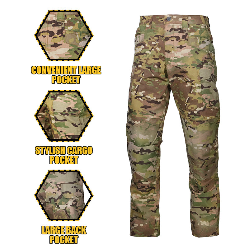 Thunder Pro Waterproof Rip-Stop Tactical Pants Camouflage