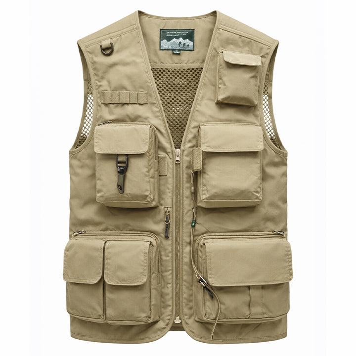 Men’s Lightweight Utility Vest – 16-Pocket Fishing, Photography & Travel Vest with Mesh Back