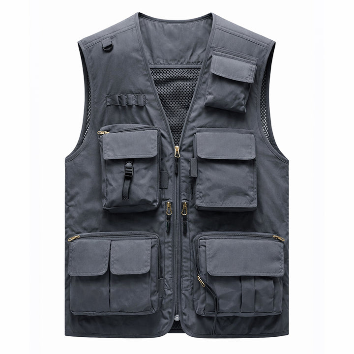 Men’s Lightweight Utility Vest – 16-Pocket Fishing, Photography & Travel Vest with Mesh Back