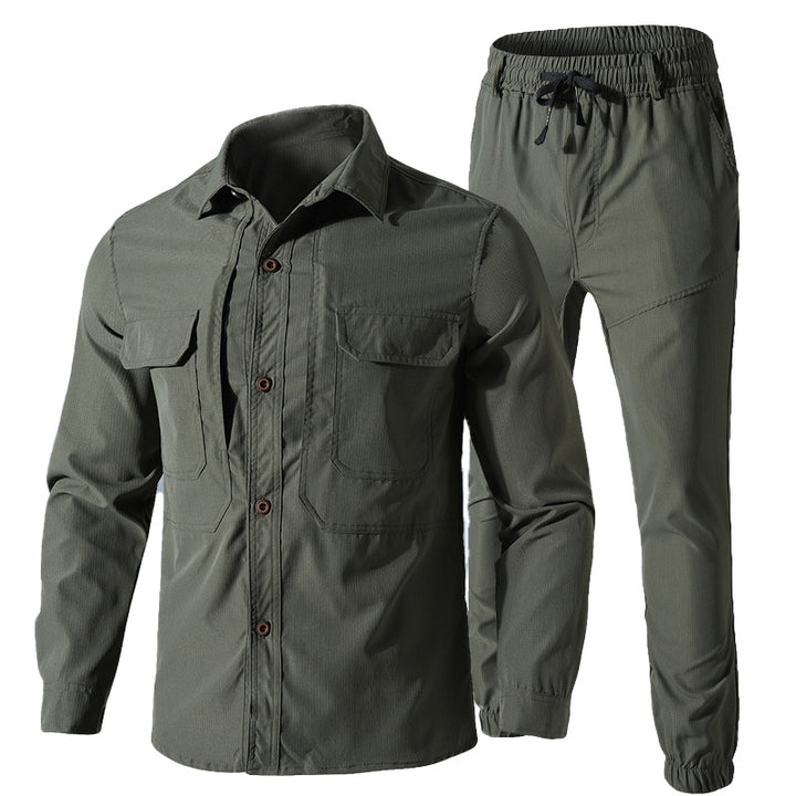 Men's Quick-Dry Lightweight Shirt & Pants Set – Tactical Stretch Uniform