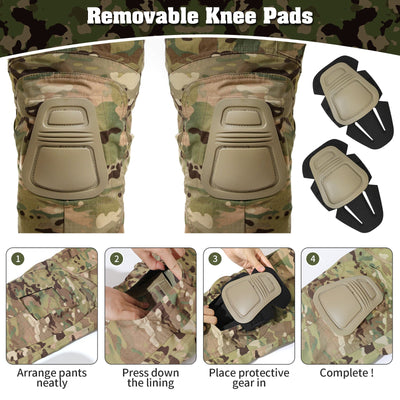 G3 Pro Combat Pants with Knee Pads Rip-Stop Tactical Pants