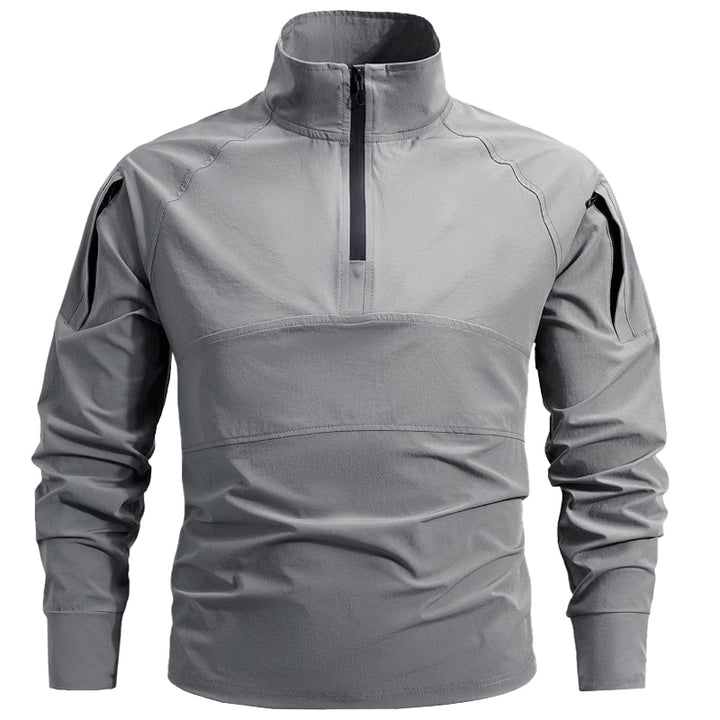 Men's Tactical 1/4 Zip Performance Quick-Dry Stretch Combat Shirt Pullover