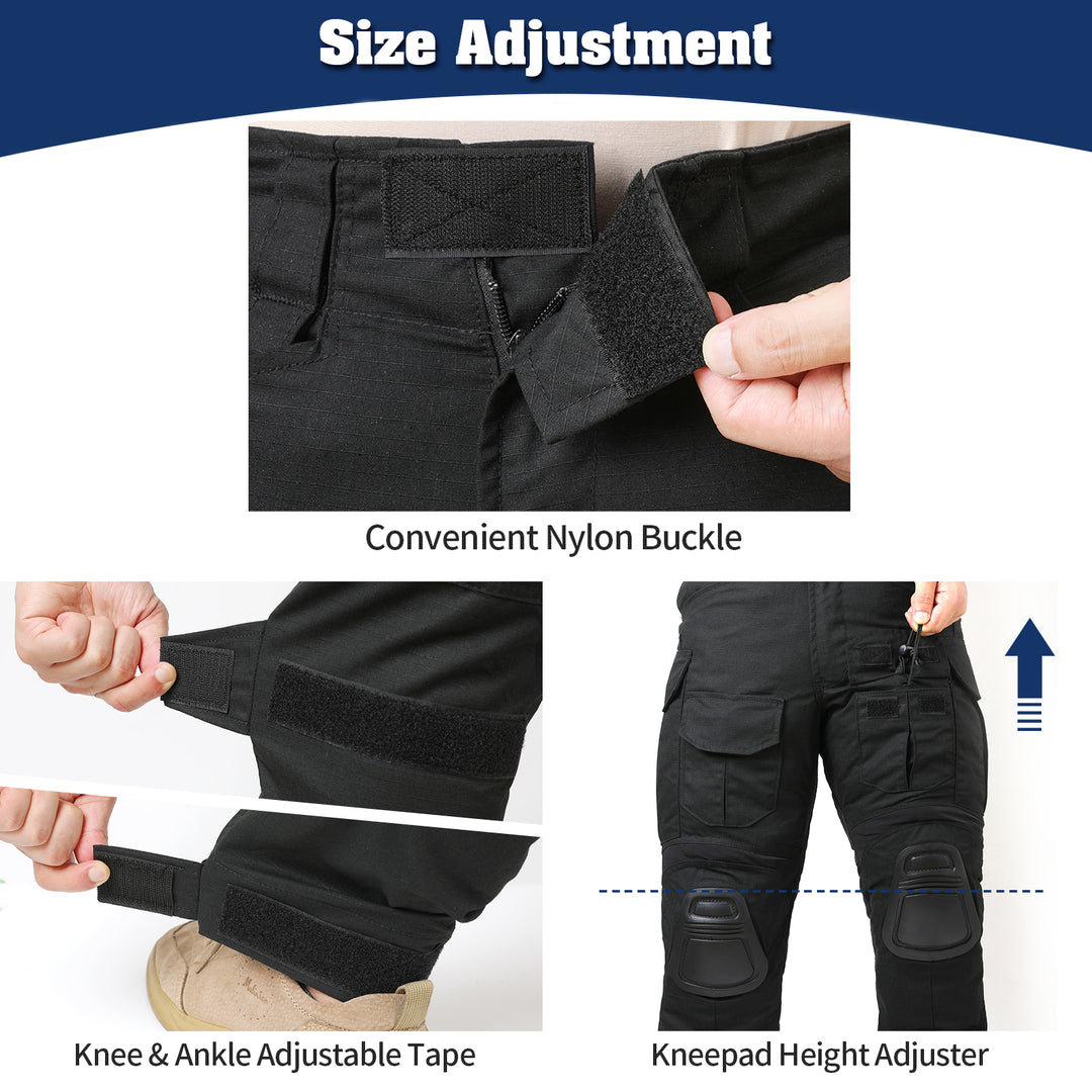 G3 Pro Combat Pants with Knee Pads Rip-Stop Tactical Pants Camouflage