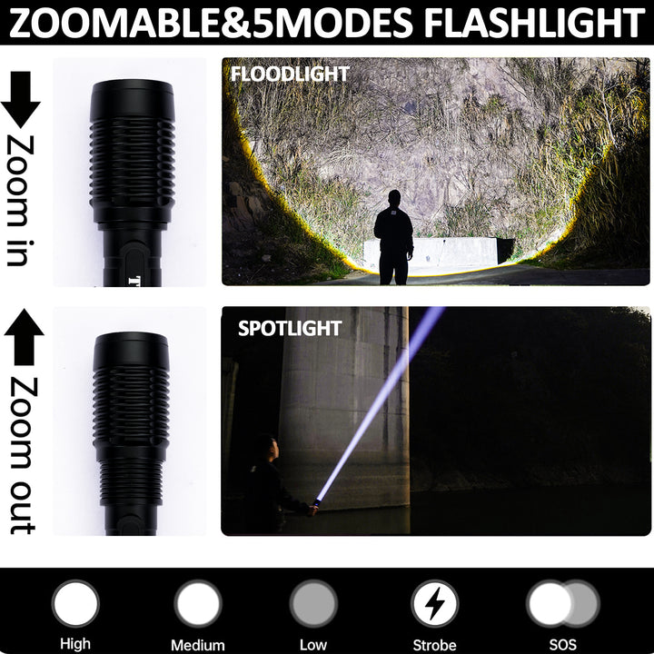 X6 Lightweight Spotlight Rechargeable Tactical LED Flashlight