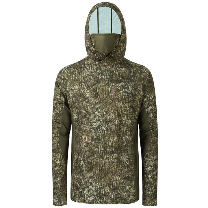 TWS UPF 50+Men's Hunting Shirts with Mask Long Sleeve Camo Fishing Hoodie