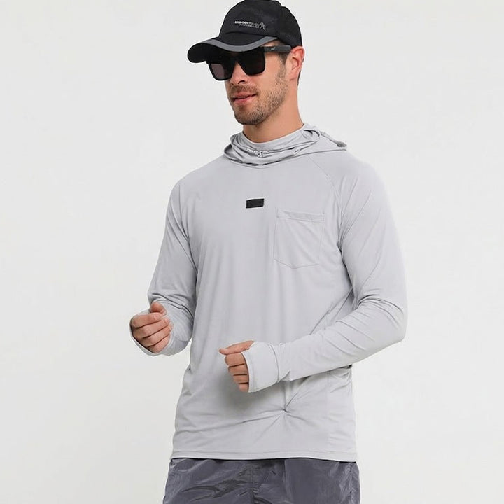Men's Sun Protective Tactical Hoodie Quick Dry Fishing Shirt