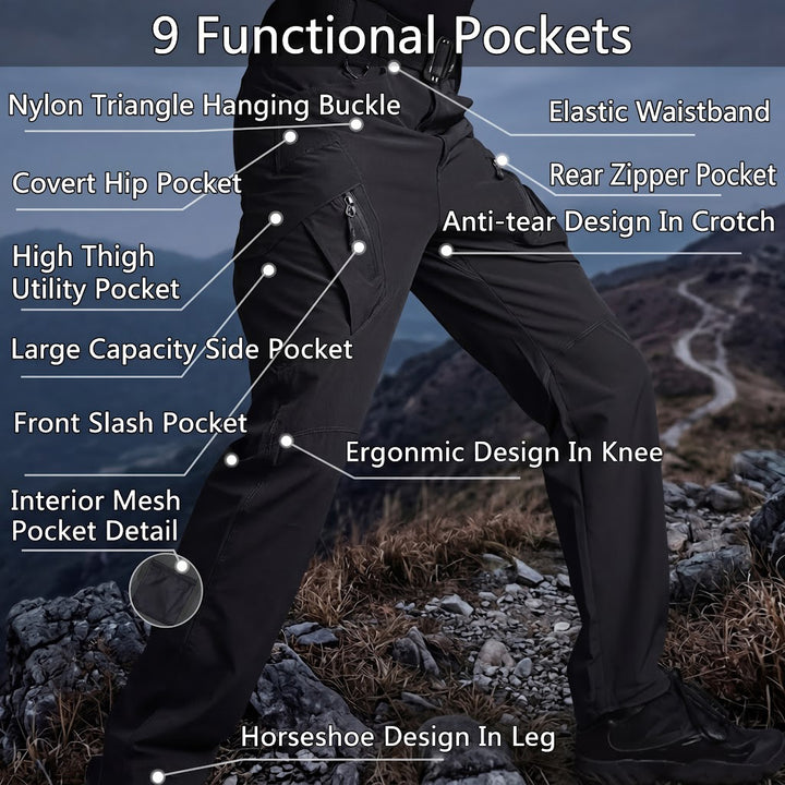 Archon IX9 Men’s Lightweight Tactical Pants – Quick-Dry Stretch Pants