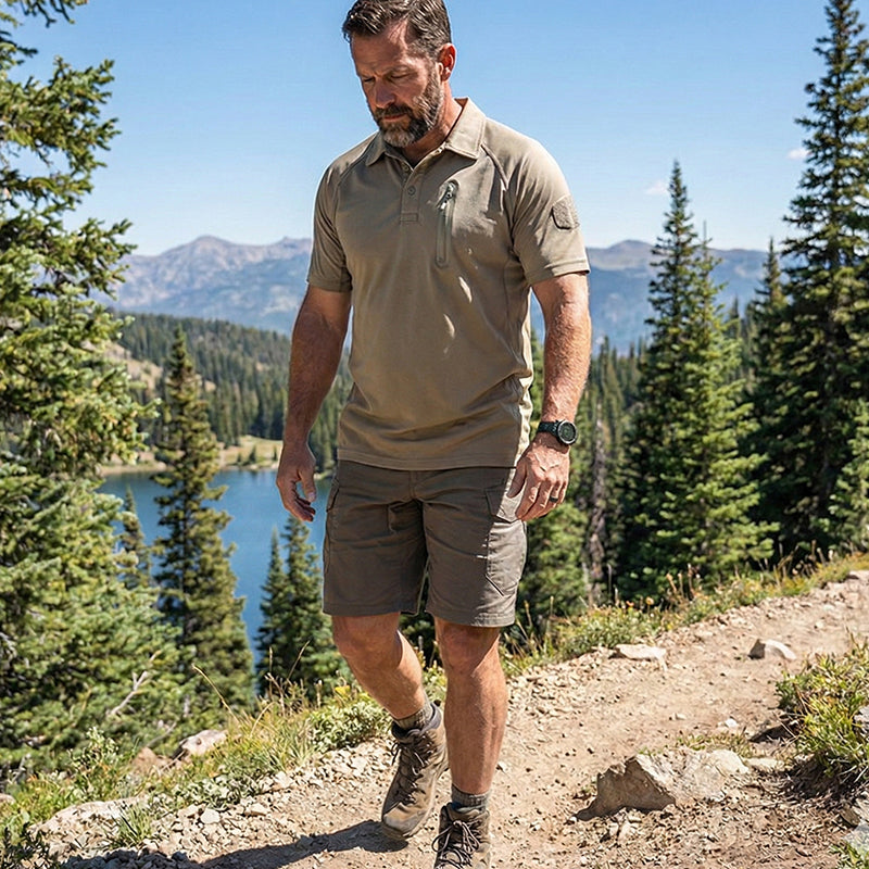 Men's Short Sleeve Quick Dry Battle Top kahki