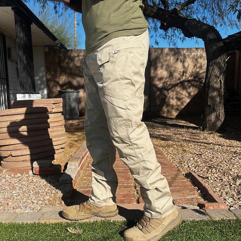 Men's Scout Water Resistant Ripstop Tactical Cargo Pants Khaki