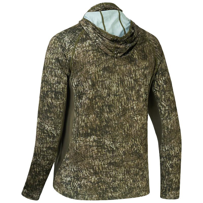 TWS UPF 50+Men's Hunting Shirts with Mask Long Sleeve Camo Fishing Hoodie