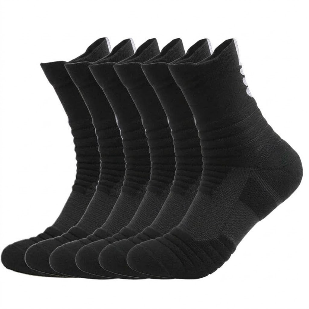 Men's Tactical Crew Socks, Thick Cushioned Moisture Wicking