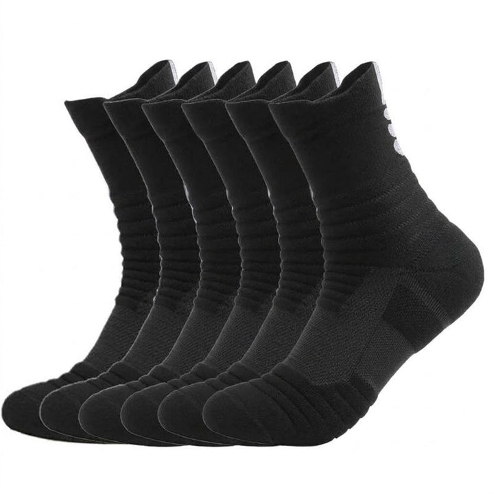 Men's Tactical Crew Socks, Thick Cushioned Moisture Wicking