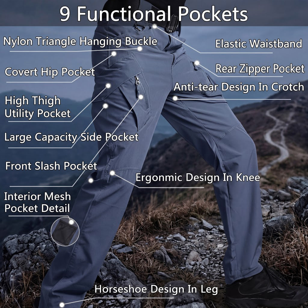 Archon IX9 Men’s Lightweight Tactical Pants – Quick-Dry Stretch Pants