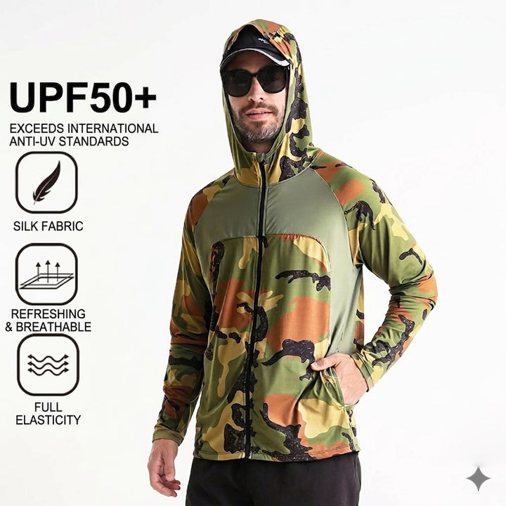 Men's Quick Dry UV Protection Hoodie Fishing Shirt
