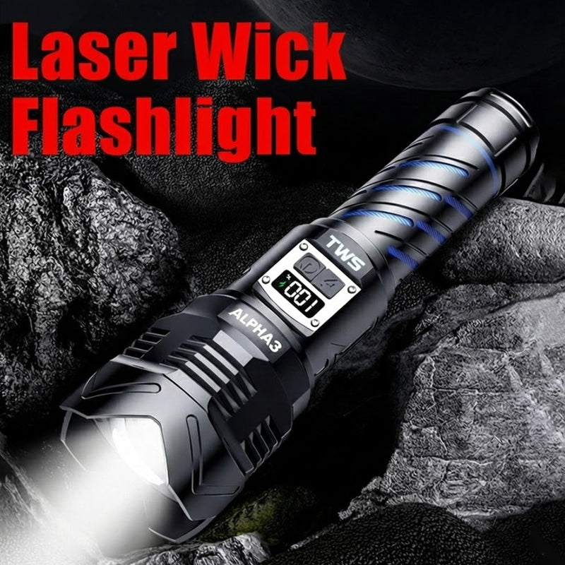 TWS ALPHA3 Tactical 2000 Lumen Rechargeable Flashlight