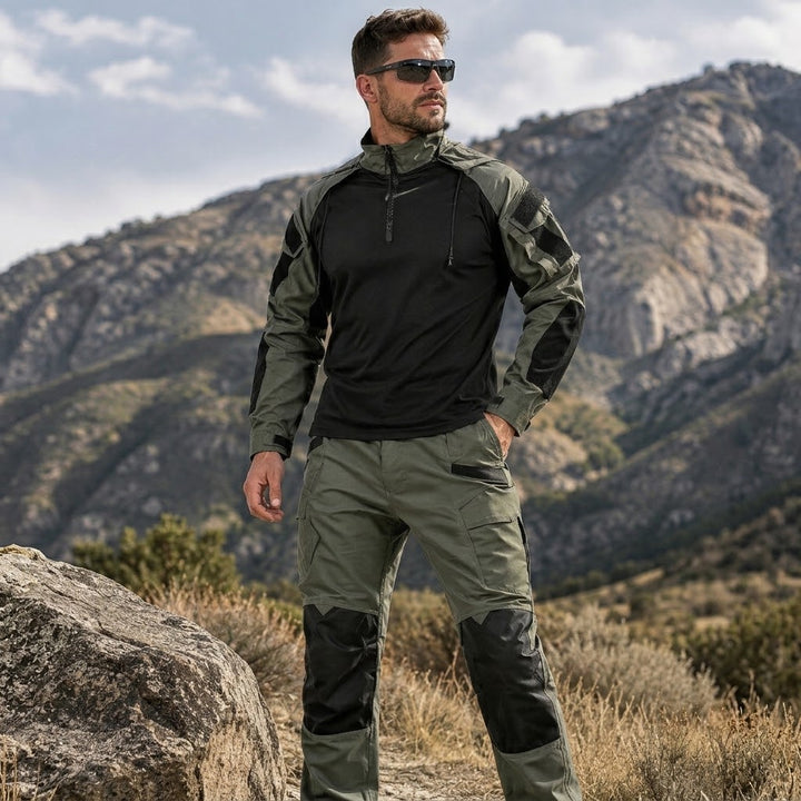 Men’s 3-Piece Tactical Combat Uniform Set – Combat Shirt, Tactical Pants & Belt