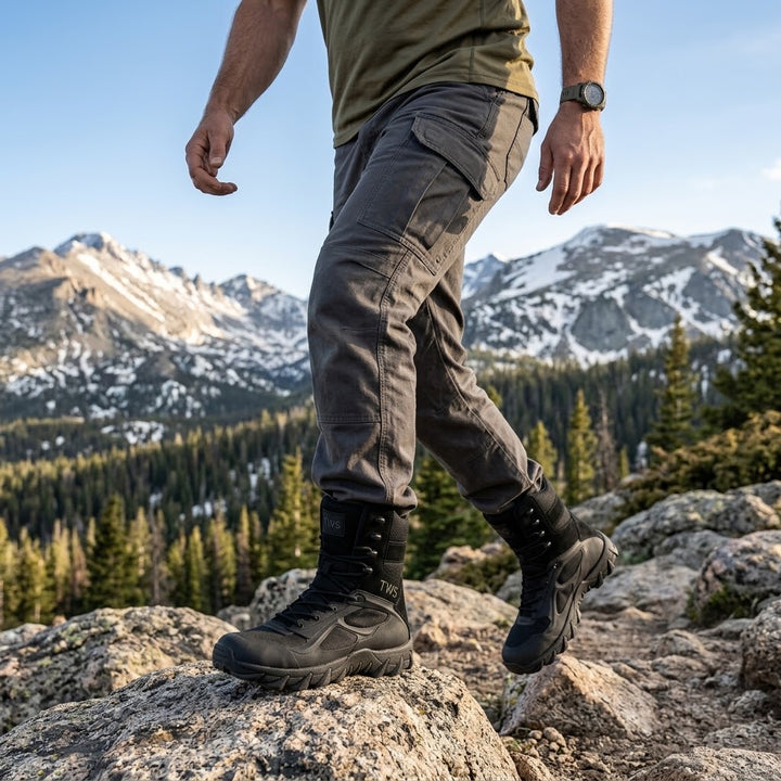 TWS Men’s High-Top Tactical Lightweight Outdoor Combat Boots