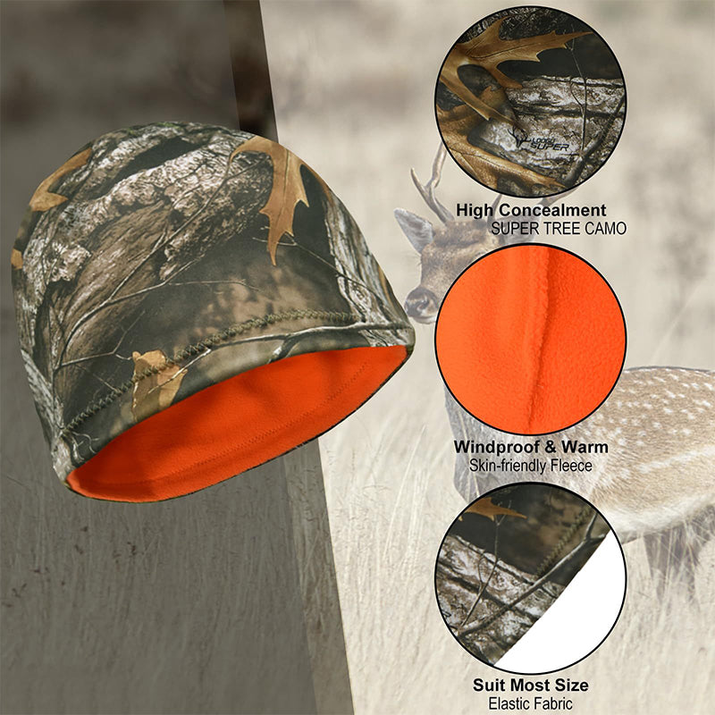 TWS Fleece Reversible Hunting Beanie Hat