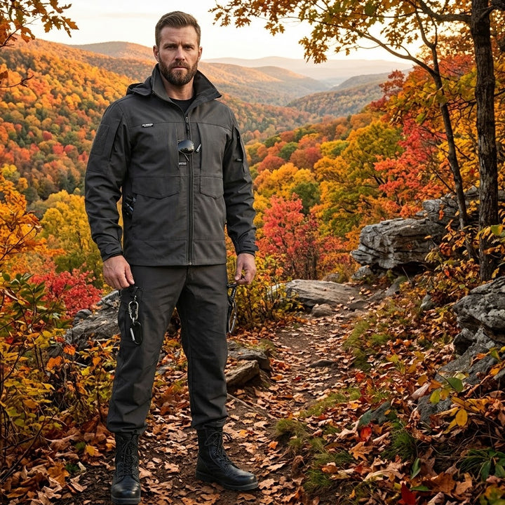 Tactical Men's Wear-resistant Jacket & Cargo Pants Set – Stretch Workwear Outfit