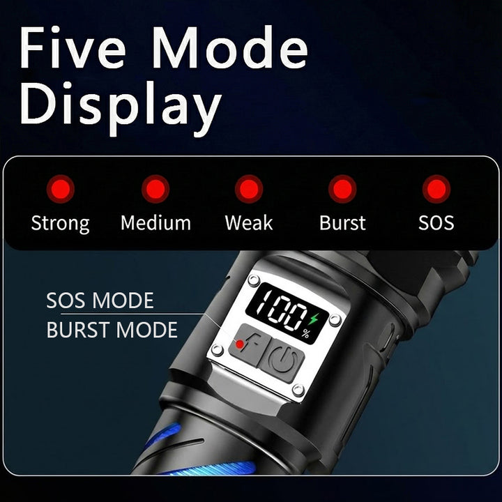 TWS ALPHA3 Tactical 2000 Lumen Rechargeable Flashlight