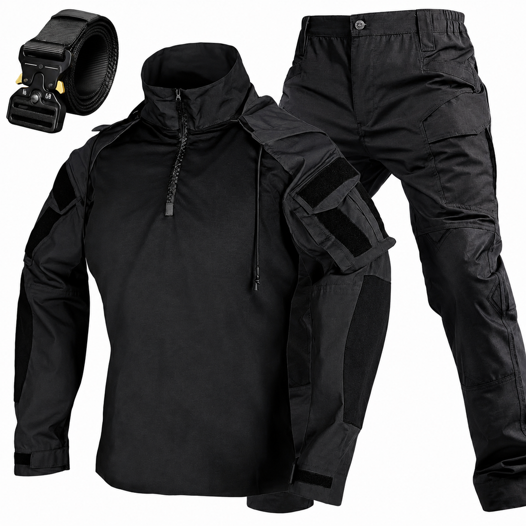 Men’s 3-Piece Tactical Combat Uniform Set – Combat Shirt, Tactical Pants & Belt