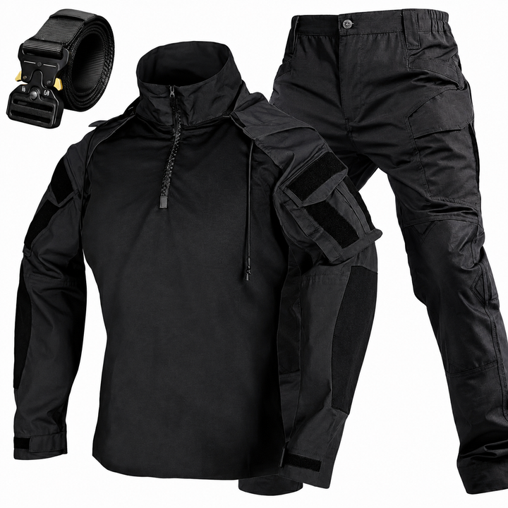 Men’s 3-Piece Tactical Combat Uniform Set – Combat Shirt, Tactical Pants & Belt